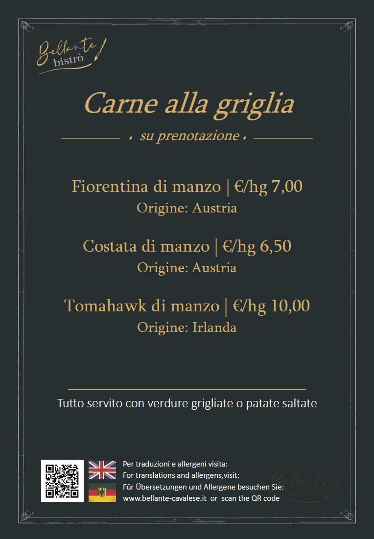 CARNE SU PRENOTAZIONE