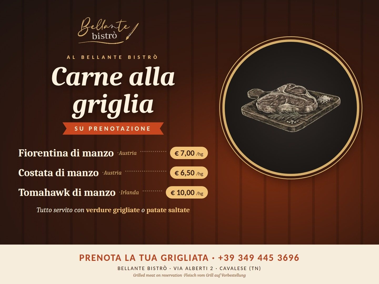 CARNE SU PRENOTAZIONE